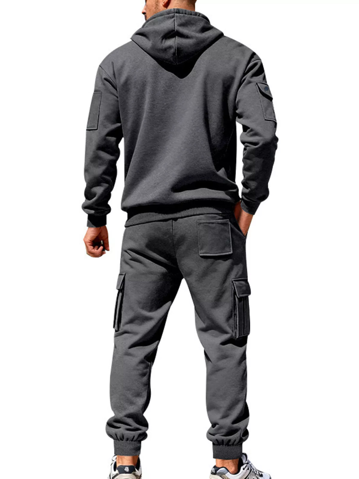 NEWYORKLISTED ATLAS MEN'S COLLECTION – Men's zip-up hoodie and cargo pants two-piece set, product image 12