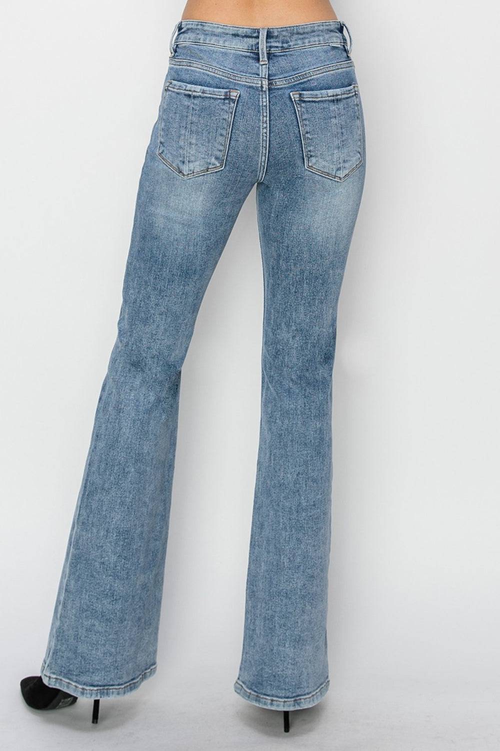 RISEN Full Size Mid Rise Bootcut Jeans - NEWYORKLISTED