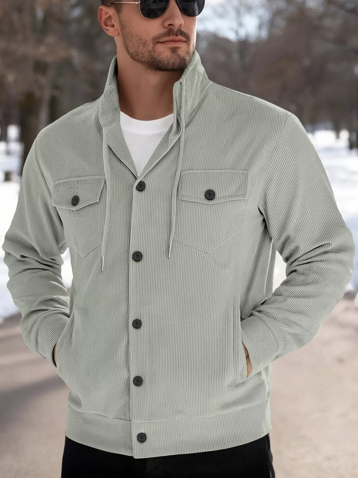 NEWYORKLISTED ATLAS MEN'S COLLECTION – Men's corduroy button-down jacket, product image 7