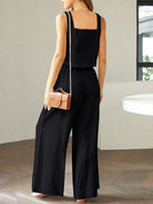 NYLD: Square Neck Top and Wide Leg Pants Set - NEWYORKLISTED