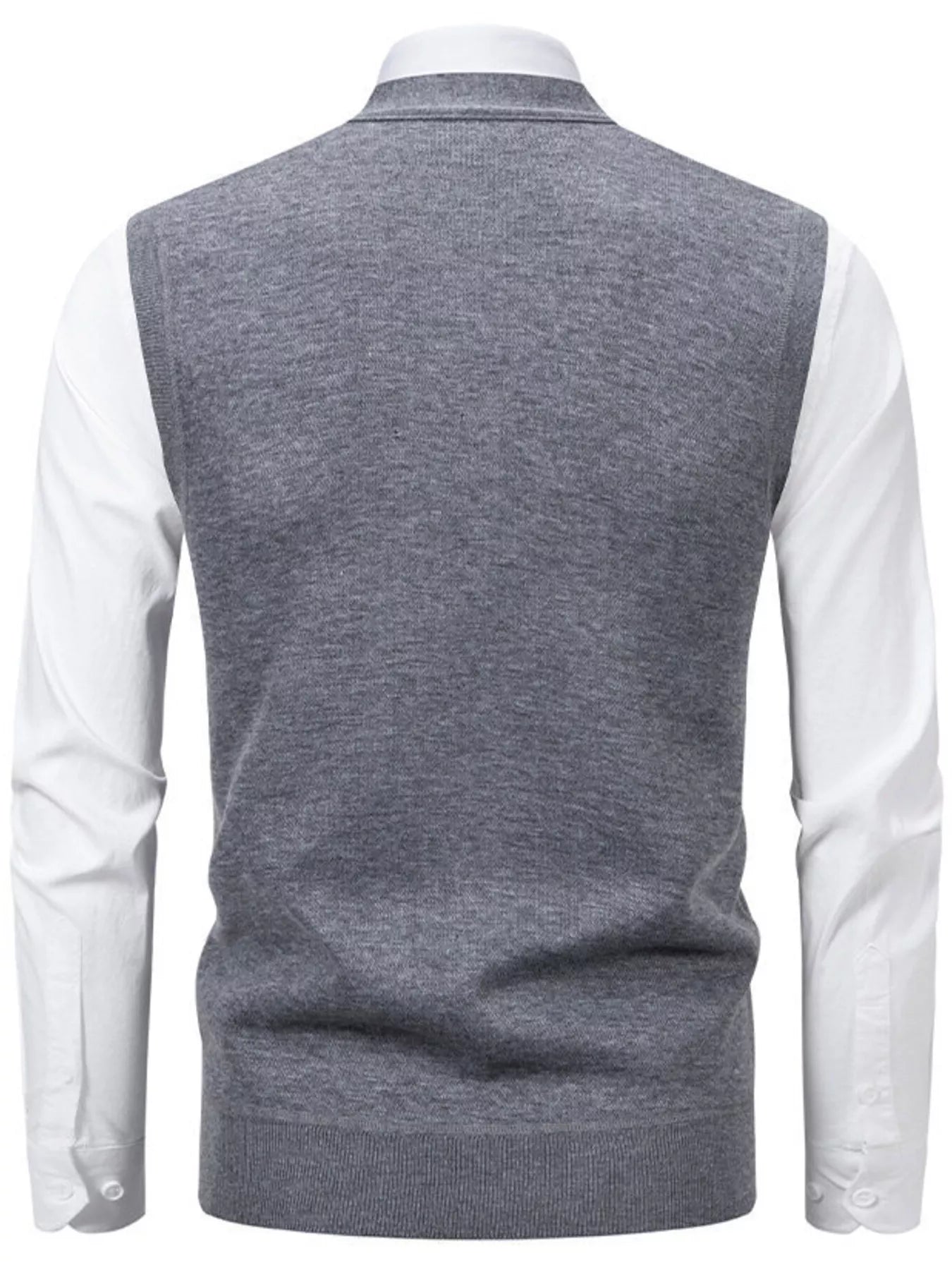 NEWYORKLISTED ATLAS MEN'S COLLECTION – Men's argyle V-neck button-down cardigan vest, product image 7
