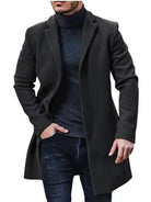 NEWYORKLISTED ATLAS MEN’S COLLECTION: Men’s Plus Size Classic Long Sleeve Overcoat