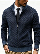 NEWYORKLISTED ATLAS MEN'S COLLECTION – Men's geometric full-zip cardigan, product image 5