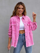 NEWYORKLISTED STYLE COLLECTION: Distressed Color Pop Denim Jacket - NEWYORKLISTED