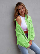 NEWYORKLISTED STYLE COLLECTION: Distressed Color Pop Denim Jacket - NEWYORKLISTED