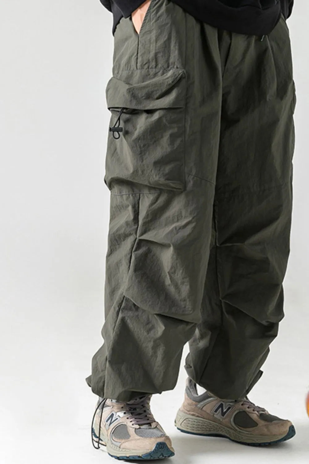 NEWYORKLISTED ATLAS MEN'S COLLECTION: Men's Plus Size Elastic Waist Pants with Pockets – Lightweight Utility, All-Day Comfort in Khaki 