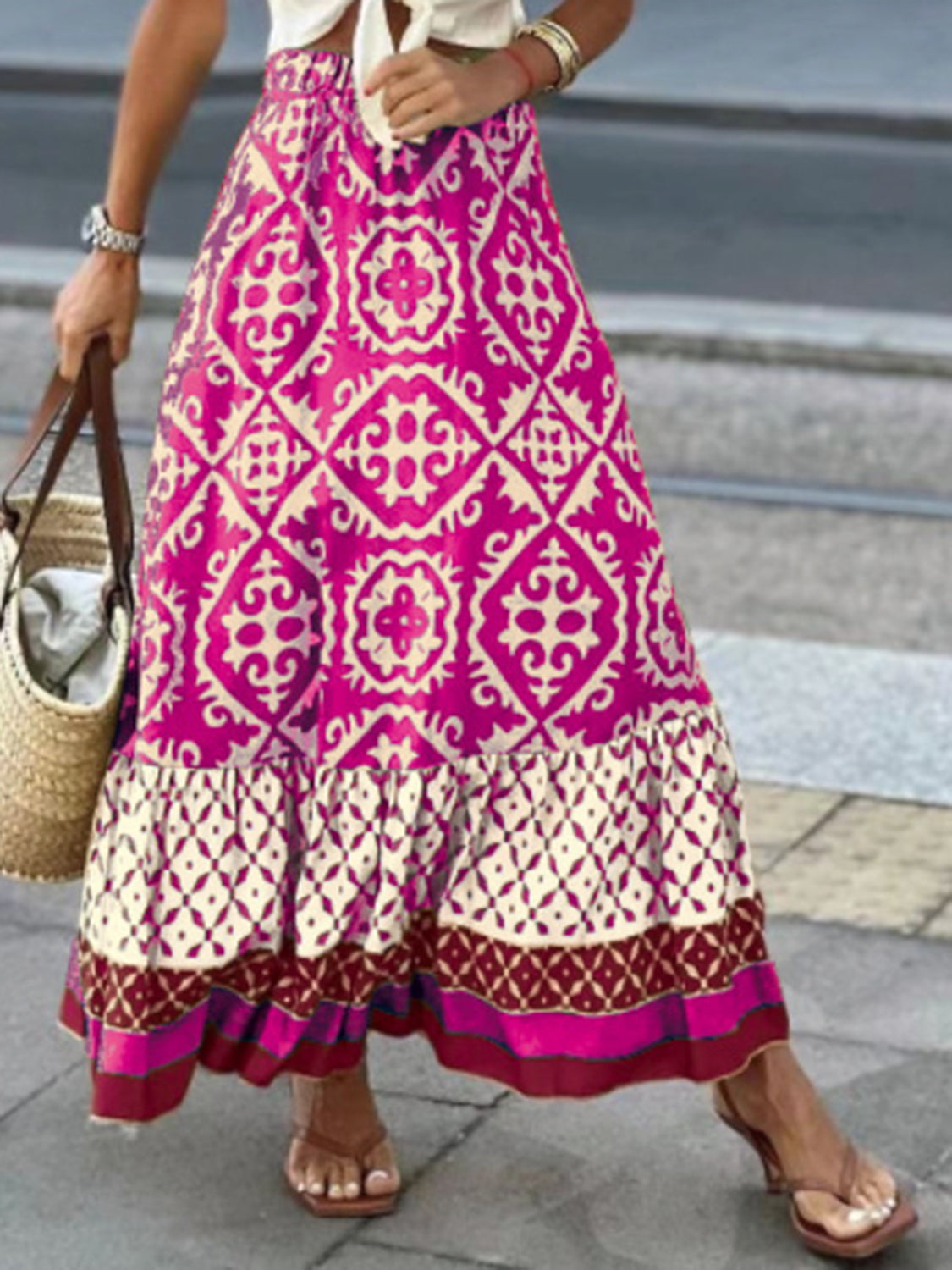 NEWYORKLISTED STYLE COLLECTION:  Maxi Print Skirt - NEWYORKLISTED