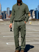 NEWYORKLISTED ATLAS MEN'S COLLECTION – Men's casual long-sleeve top and pants two-piece set, product image 1