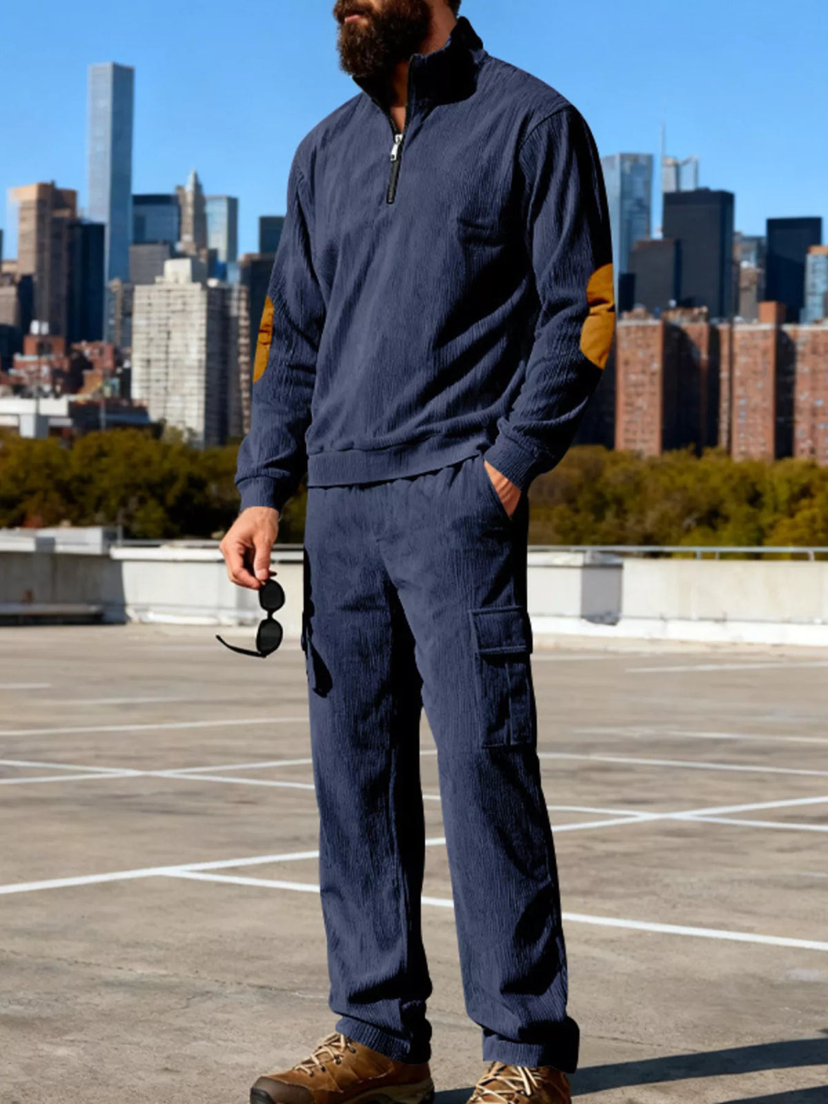 NEWYORKLISTED ATLAS MEN'S COLLECTION – Men's casual long-sleeve top and pants two-piece set, product image 9