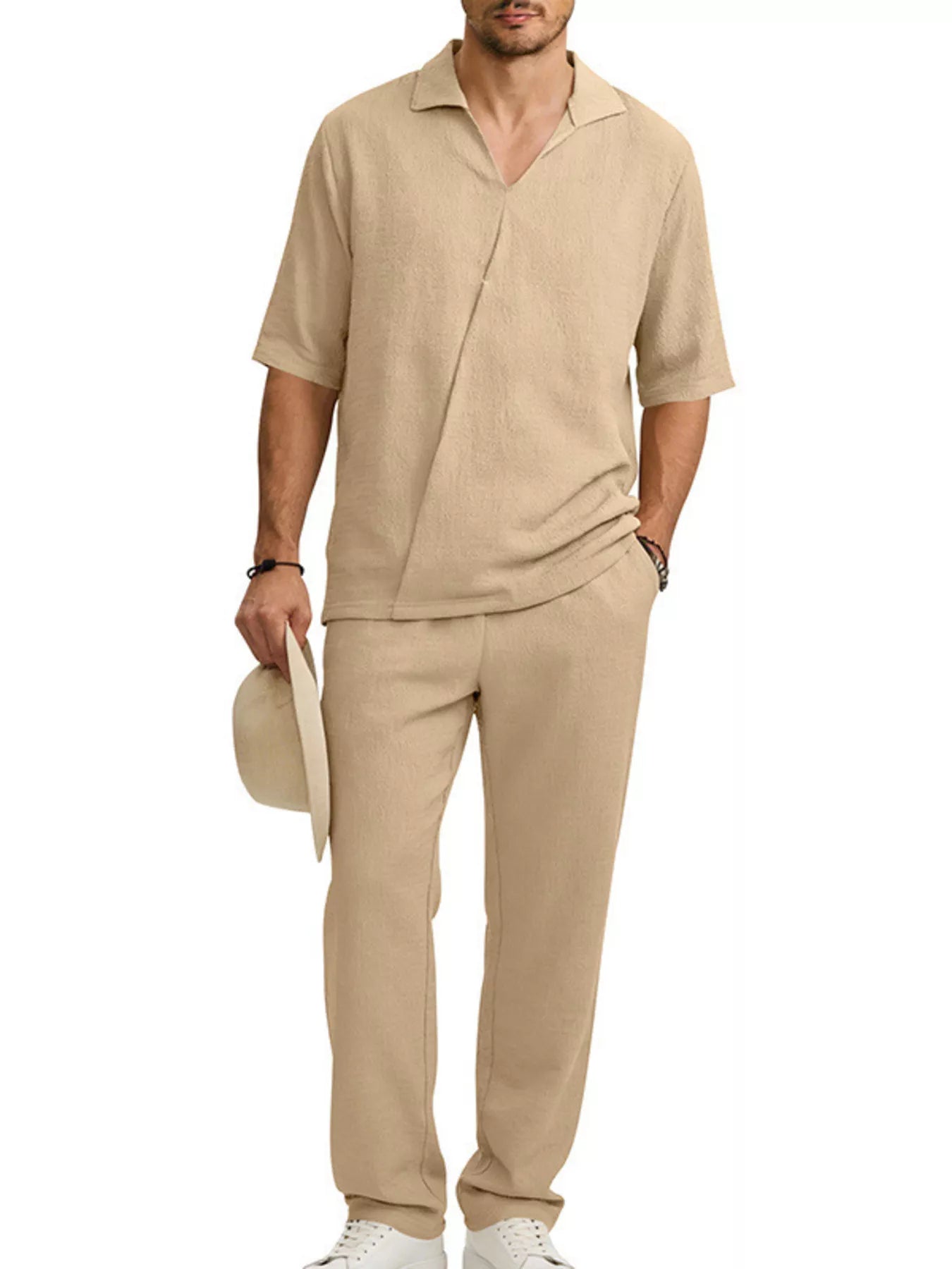 NEWYORKLISTED ATLAS MEN'S COLLECTION – Men's half-sleeve top and pants two-piece set, product image 1