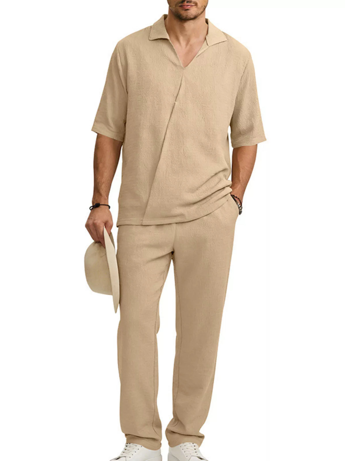 NEWYORKLISTED ATLAS MEN'S COLLECTION – Men's half-sleeve top and pants two-piece set, product image 1