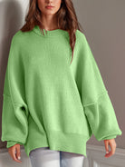 NEWYORKLISTED STYLE COLLECTION: Round Neck Long Sleeve Sweater - NEWYORKLISTED