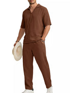 NEWYORKLISTED ATLAS MEN'S COLLECTION – Men's half-sleeve top and pants two-piece set, product image 10