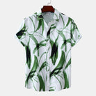 NEWYORKLISTED ATLAS MEN's COLLECTION: Men's Plus Size Printed Short Sleeve Casual Shirt