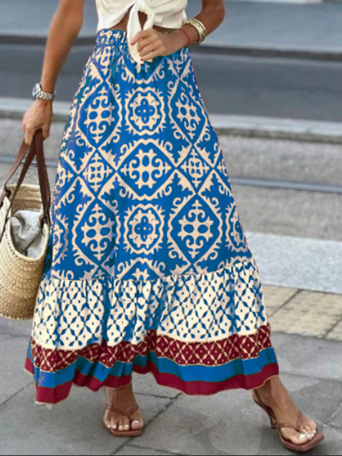 NEWYORKLISTED STYLE COLLECTION:  Maxi Print Skirt - NEWYORKLISTED