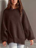 NEWYORKLISTED STYLE COLLECTION: Round Neck Long Sleeve Sweater - NEWYORKLISTED