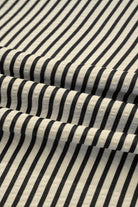 NEWYORKLISTED STYLE COLLECTION: Close-up of black and white striped fabric