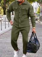 NEWYORKLISTED ATLAS MEN'S COLLECTION – Men's long-sleeve shirt and joggers two-piece set, product image 16