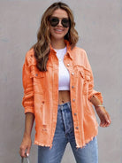 NEWYORKLISTED STYLE COLLECTION: Distressed Color Pop Denim Jacket - NEWYORKLISTED
