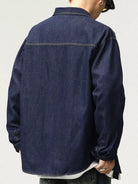 NEWYORKLISTED ATLAS MEN'S COLLECTION – Men's long-sleeve denim button-down shirt, product image 3