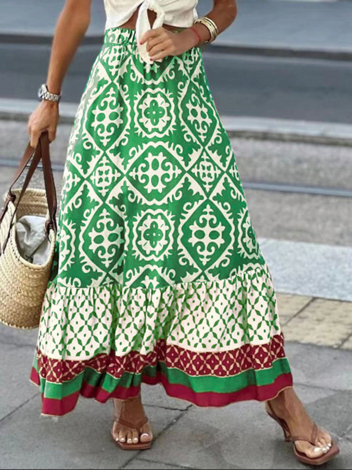 NEWYORKLISTED STYLE COLLECTION:  Maxi Print Skirt - NEWYORKLISTED