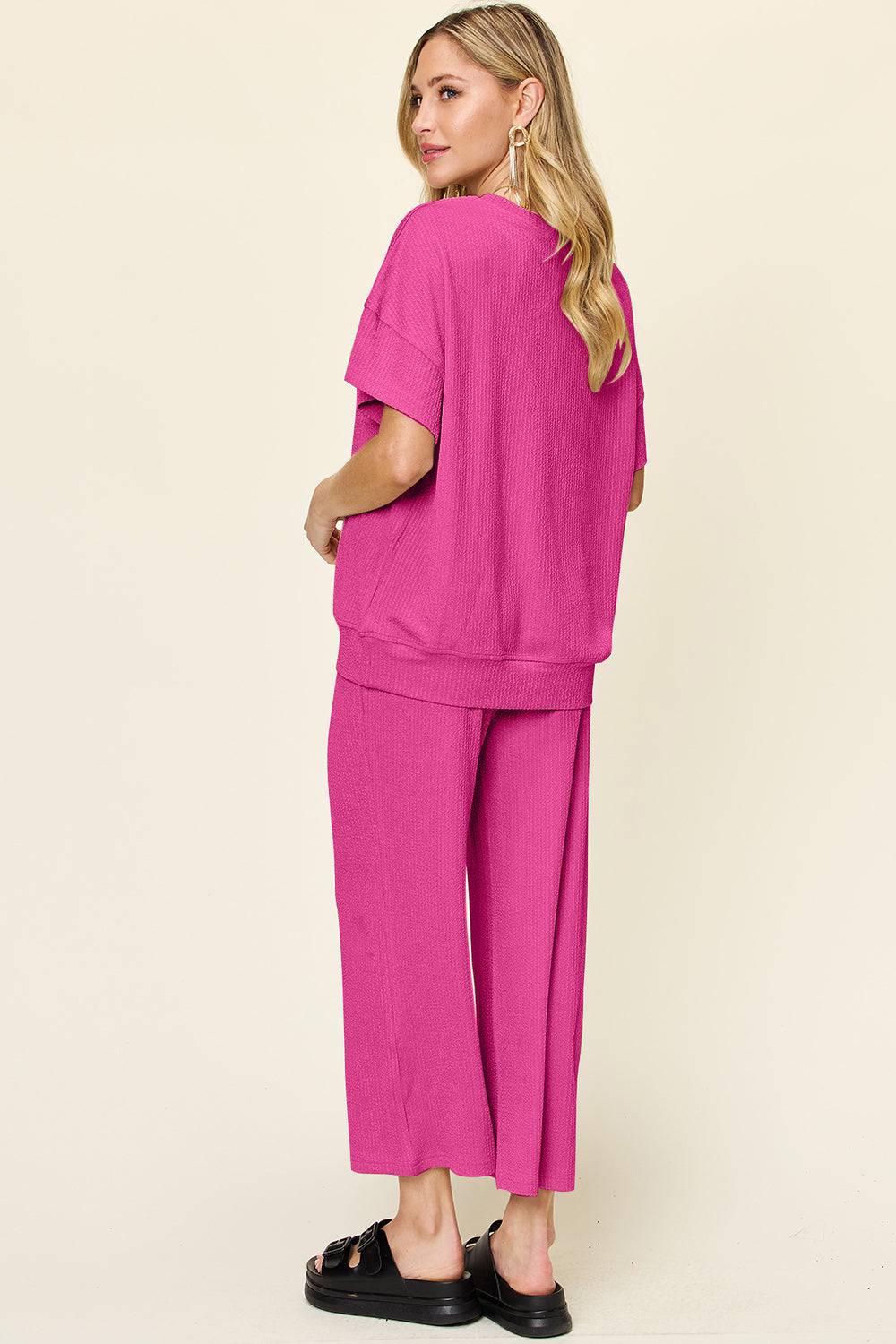 NYLD Short Sleeve T-Shirt and Wide Leg Pants - NEWYORKLISTED