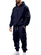 NEWYORKLISTED ATLAS MEN'S COLLECTION – Men's zip-up hoodie and cargo pants two-piece set, product image 15