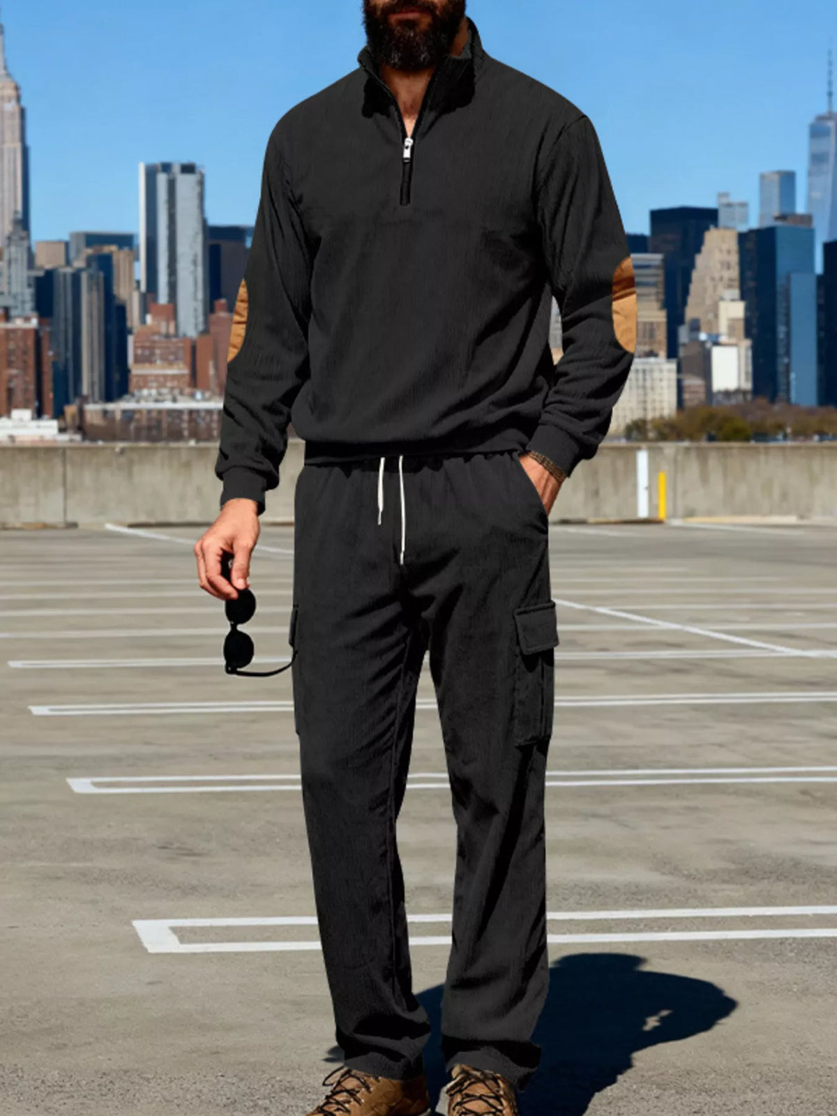 NEWYORKLISTED ATLAS MEN'S COLLECTION – Men's casual long-sleeve top and pants two-piece set, product image 6
