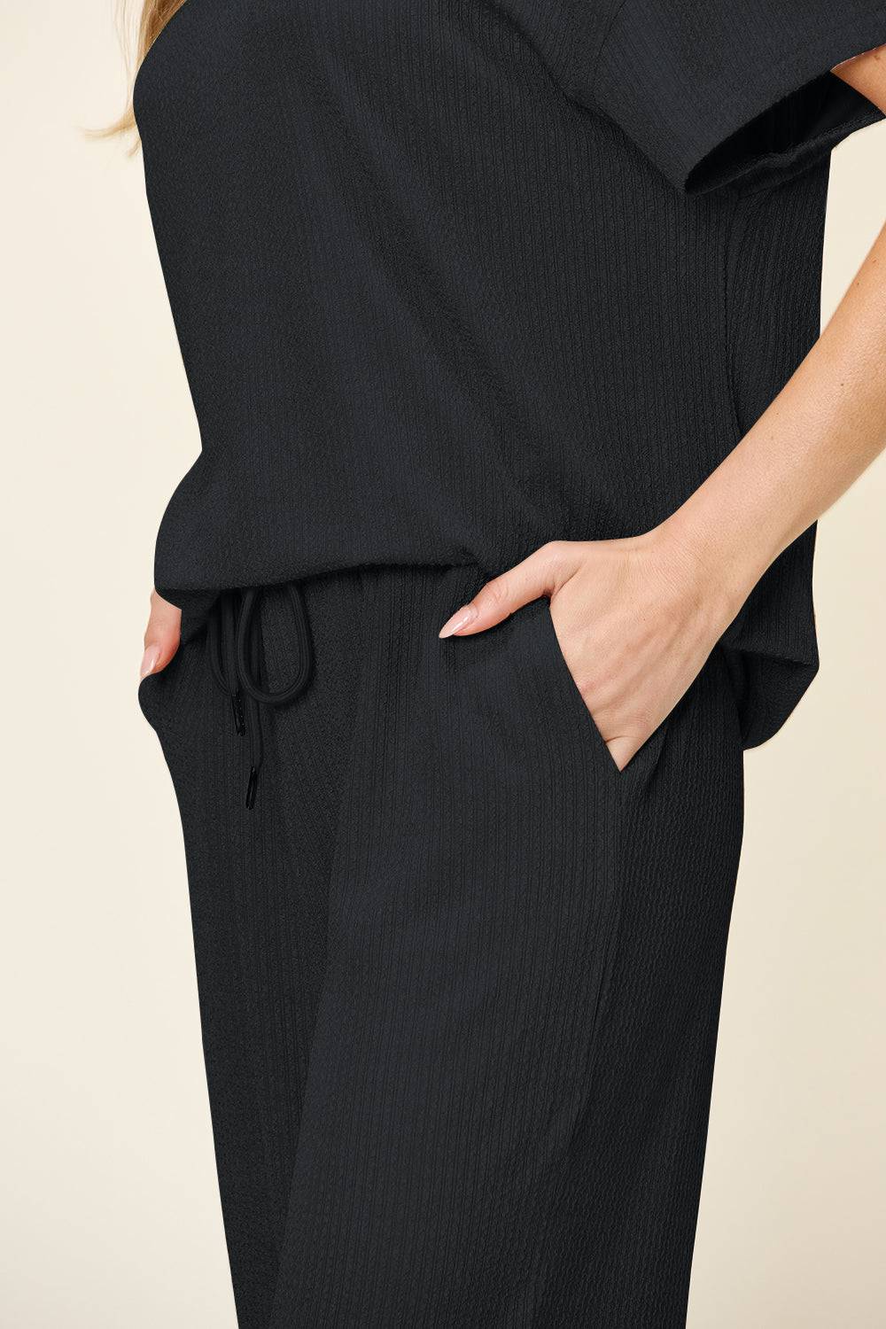 NYLD Short Sleeve T-Shirt and Wide Leg Pants - NEWYORKLISTED