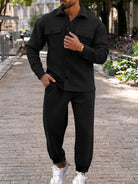 NEWYORKLISTED ATLAS MEN'S COLLECTION – Men's long-sleeve shirt and joggers two-piece set, product image 12