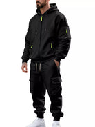 NEWYORKLISTED ATLAS MEN'S COLLECTION – Men's zip-up hoodie and cargo pants two-piece set, product image 5