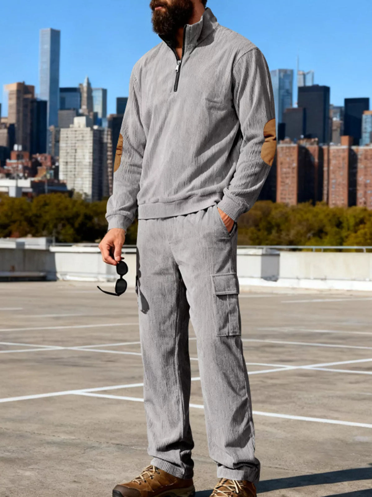 NEWYORKLISTED ATLAS MEN'S COLLECTION – Men's casual long-sleeve top and pants two-piece set, product image 4