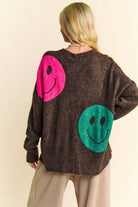 NEWYORKLISTED STYLE COLLECTION: Smile Round Neck Oversize Sweater - NEWYORKLISTED