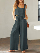 NYLD: Square Neck Top and Wide Leg Pants Set - NEWYORKLISTED