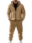 NEWYORKLISTED ATLAS MEN'S COLLECTION – Men's zip-up hoodie and cargo pants two-piece set, product image 1