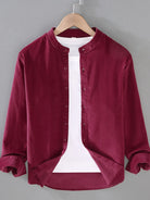 NEWYORKLISTED ATLAS MEN'S COLLECTION: Men's Button Up Long Sleeve Shirt in Red