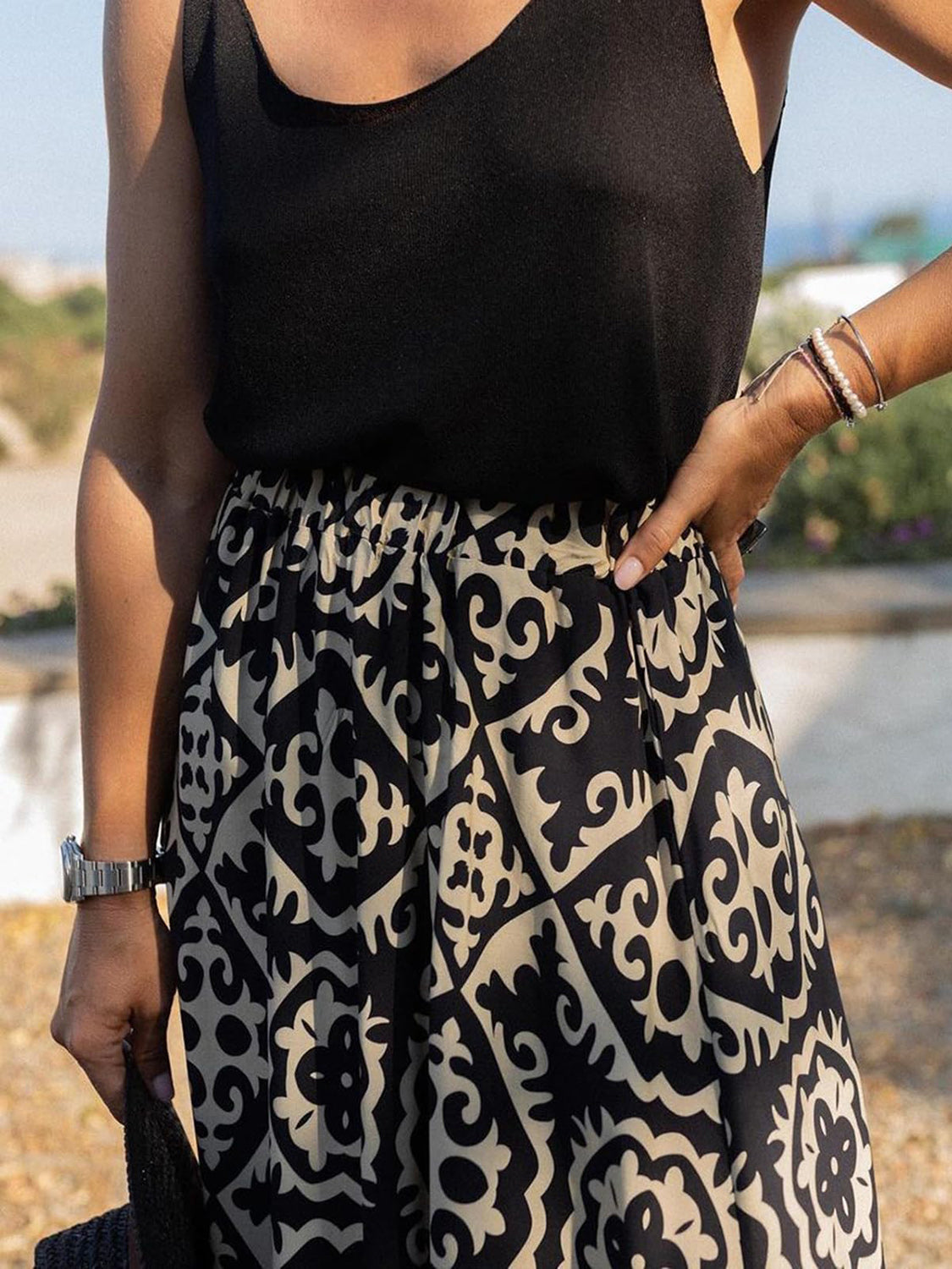 NEWYORKLISTED STYLE COLLECTION:  Maxi Print Skirt - NEWYORKLISTED