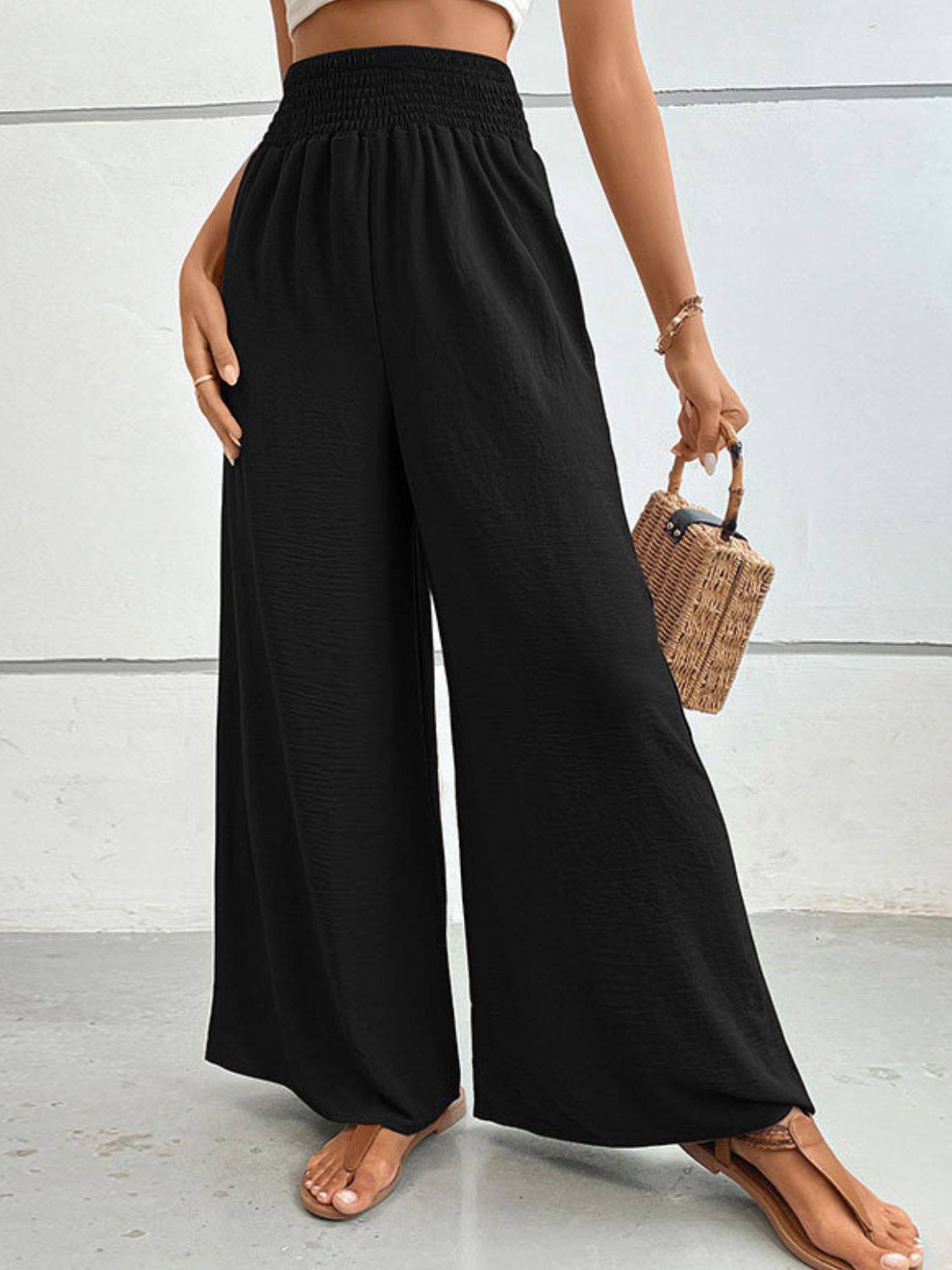 NYLD Wide Waistband Relax Fit Long Pants - NEWYORKLISTED