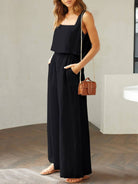 NYLD: Square Neck Top and Wide Leg Pants Set - NEWYORKLISTED