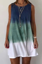NEWYORKLISTED STYLE COLLECTION: Tie-Dye Sleeveless Mini Tank Dress Plus Size