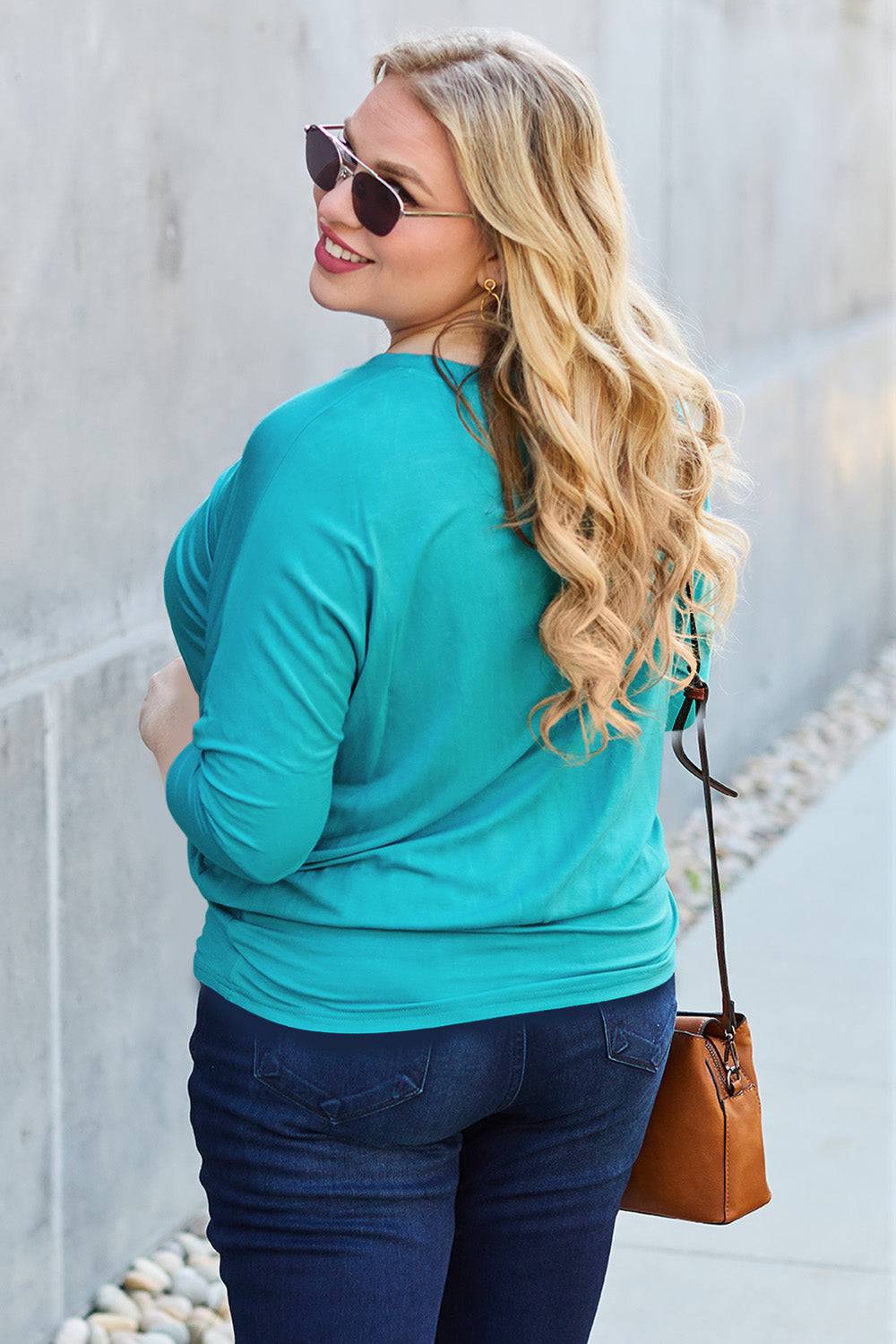 NYLD PARTNER Round Neck Billow Sleeve Top - NEWYORKLISTED