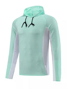 Light green hoodie with white sleeves on a white background NEWYORKLISTED ATLAS MEN's COLLECTION: 