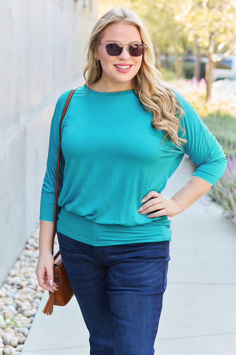 NYLD PARTNER Round Neck Billow Sleeve Top - NEWYORKLISTED