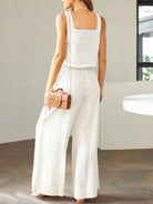 NYLD: Square Neck Top and Wide Leg Pants Set - NEWYORKLISTED