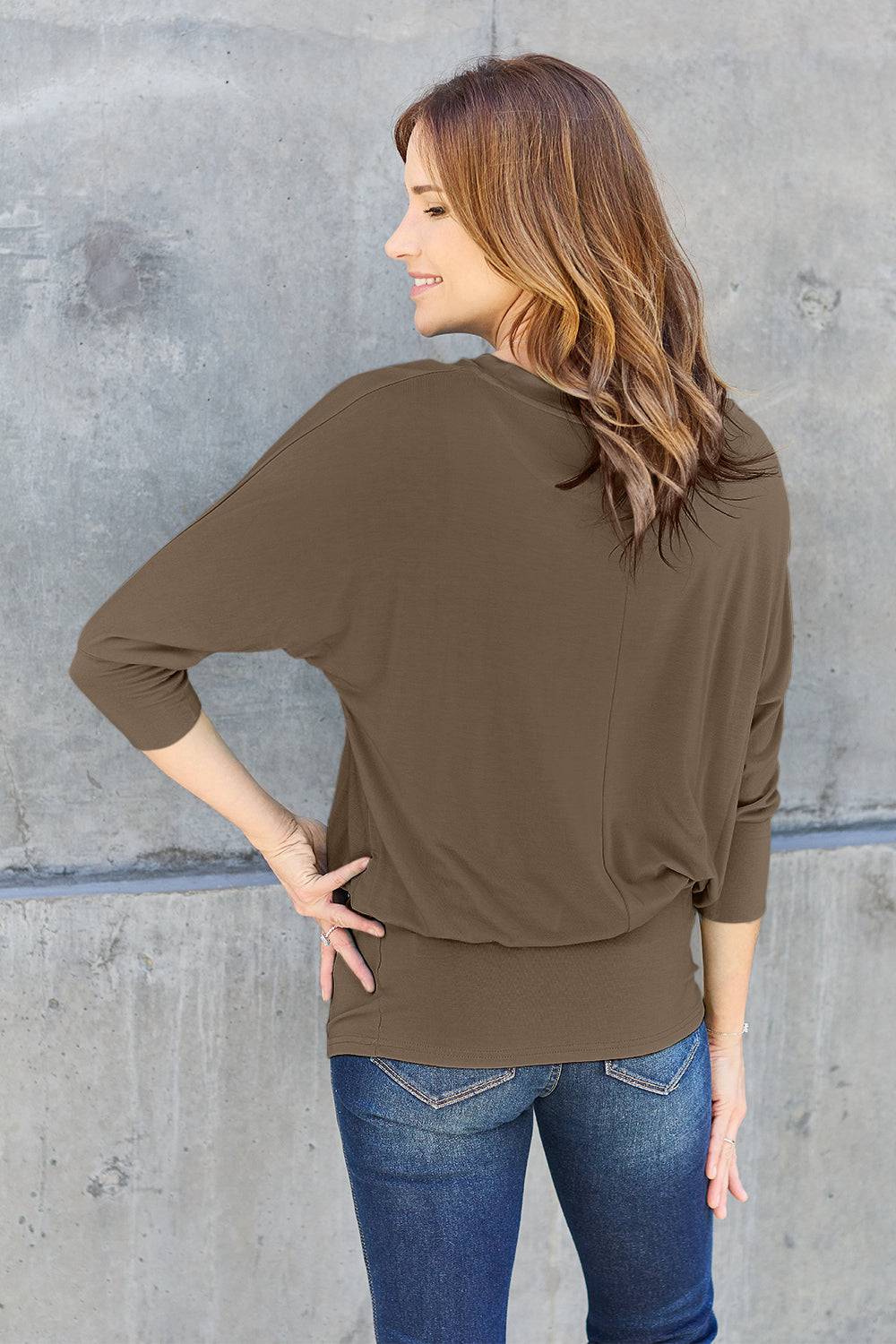 NYLD PARTNER Round Neck Billow Sleeve Top - NEWYORKLISTED
