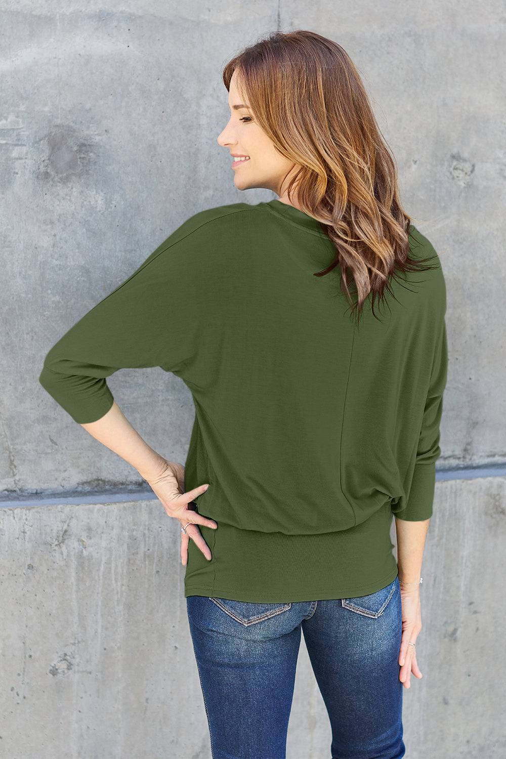 NYLD PARTNER Round Neck Billow Sleeve Top - NEWYORKLISTED