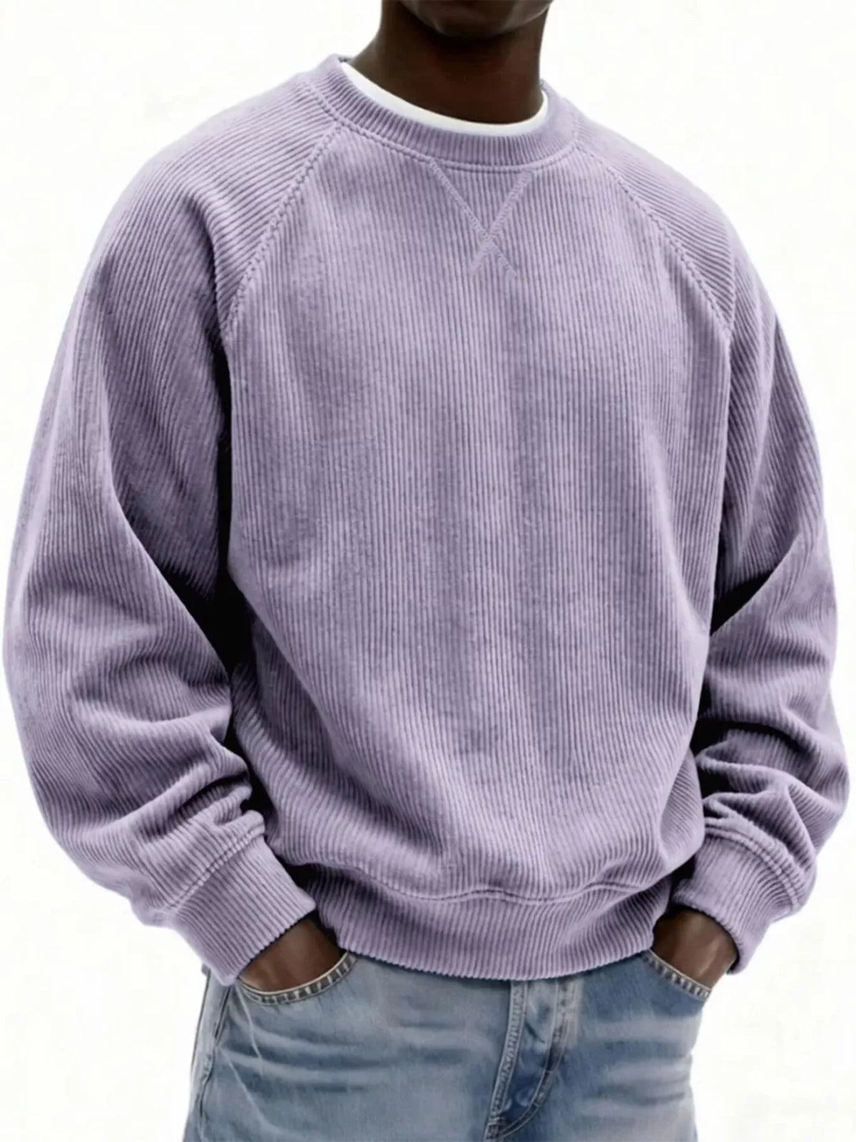 NEWYORKLISTED ATLAS MEN'S COLLECTION – Men's corduroy crew-neck sweatshirt, product image 9