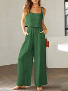 NYLD: Square Neck Top and Wide Leg Pants Set - NEWYORKLISTED