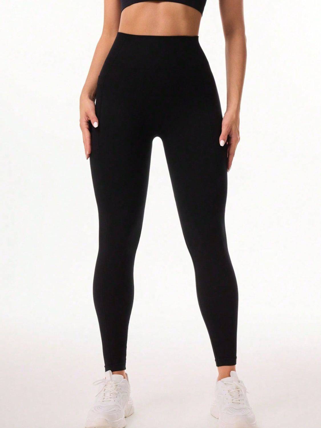 Pocketed High Waist Active Leggings - NEWYORKLISTED
