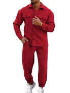 NEWYORKLISTED ATLAS MEN'S COLLECTION – Men's long-sleeve shirt and joggers two-piece set, product image 15